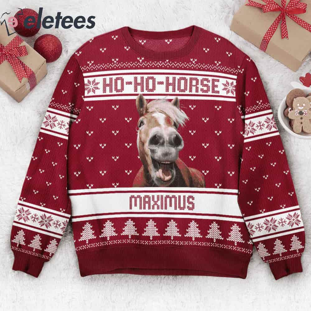 Ho-Ho-Horse Ugly Christmas Sweater