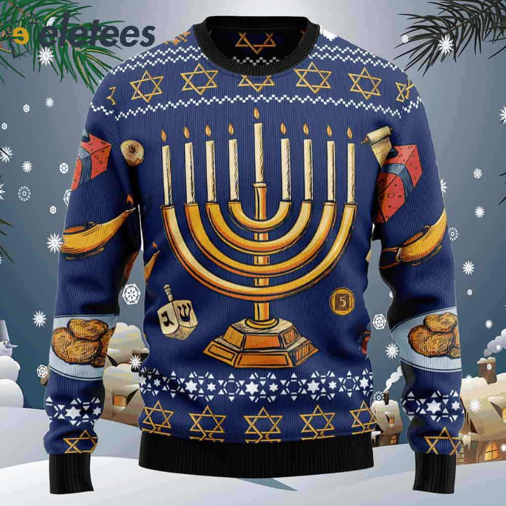 Jewish Hanukkah Ugly Christmas Sweater
