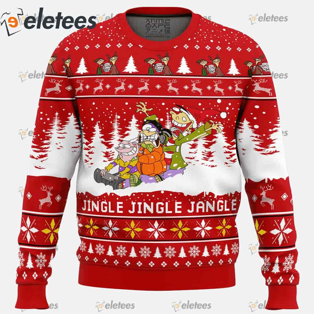 Jingle Jingle Jangle Ed Edd n Eddy Ugly Christmas Sweater