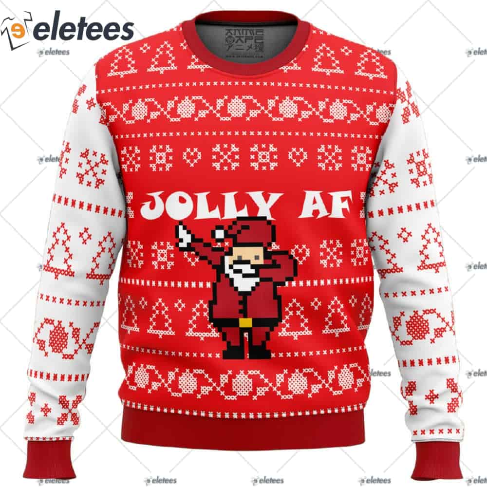 Jolly AF Ugly Christmas Sweater