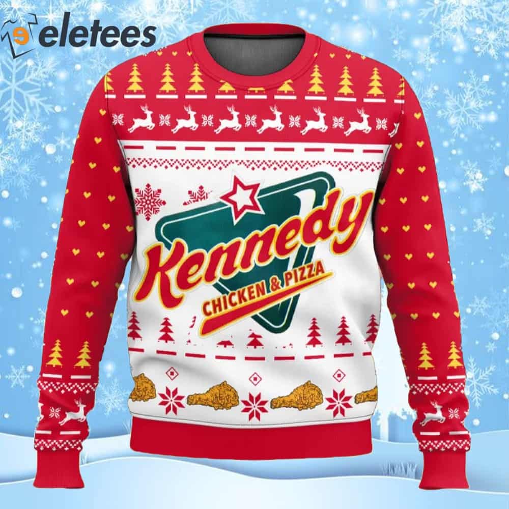 Kennedy Fried Chicken & Pizza Ugly Christmas Sweater