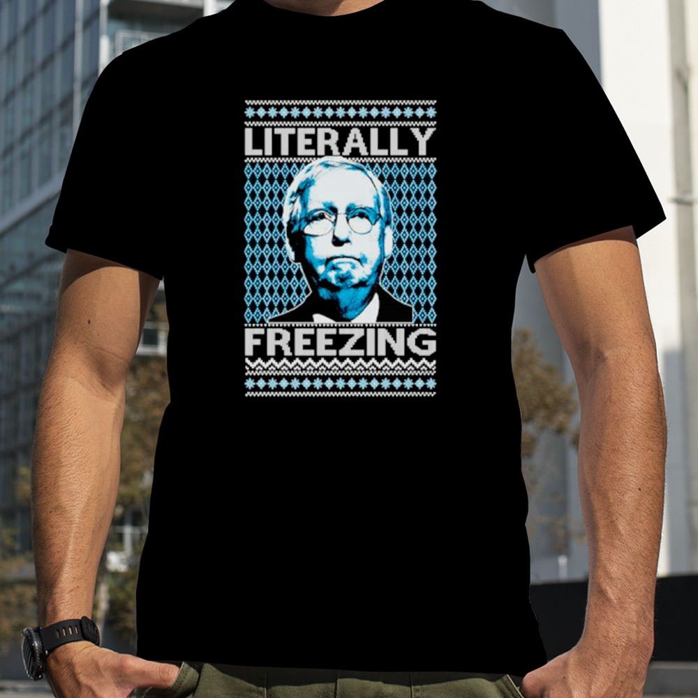 Literally freezing McConnell Senator Ugly Christmas shirt