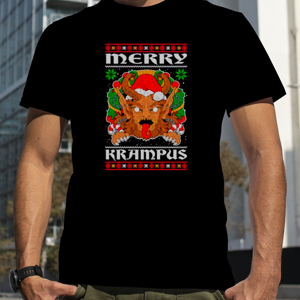 Merry krampus Santa folklore figure horror Ugly Christmas shirt