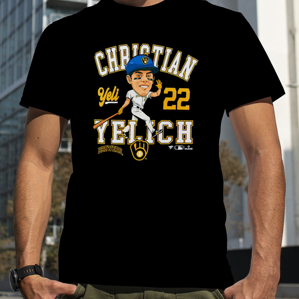 Milwaukee Brewers Christian Yelich caricature shirt