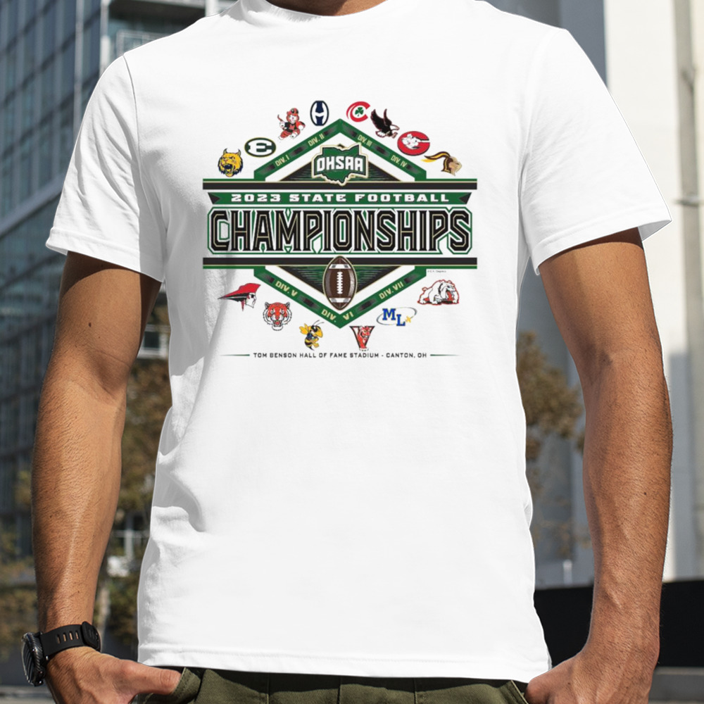 OHSAA 2023 state football championships Tom Benson hall of fame shirt