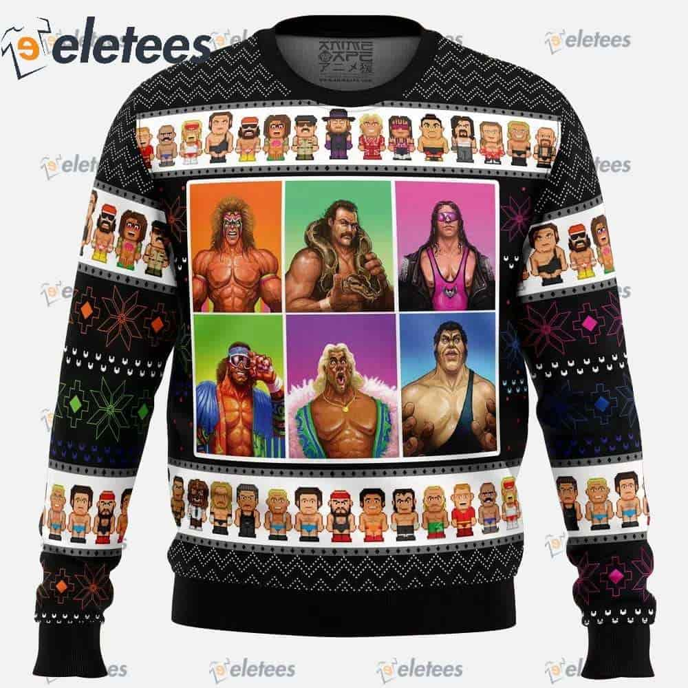 WWF Wrestling Legends Ugly Christmas Sweater