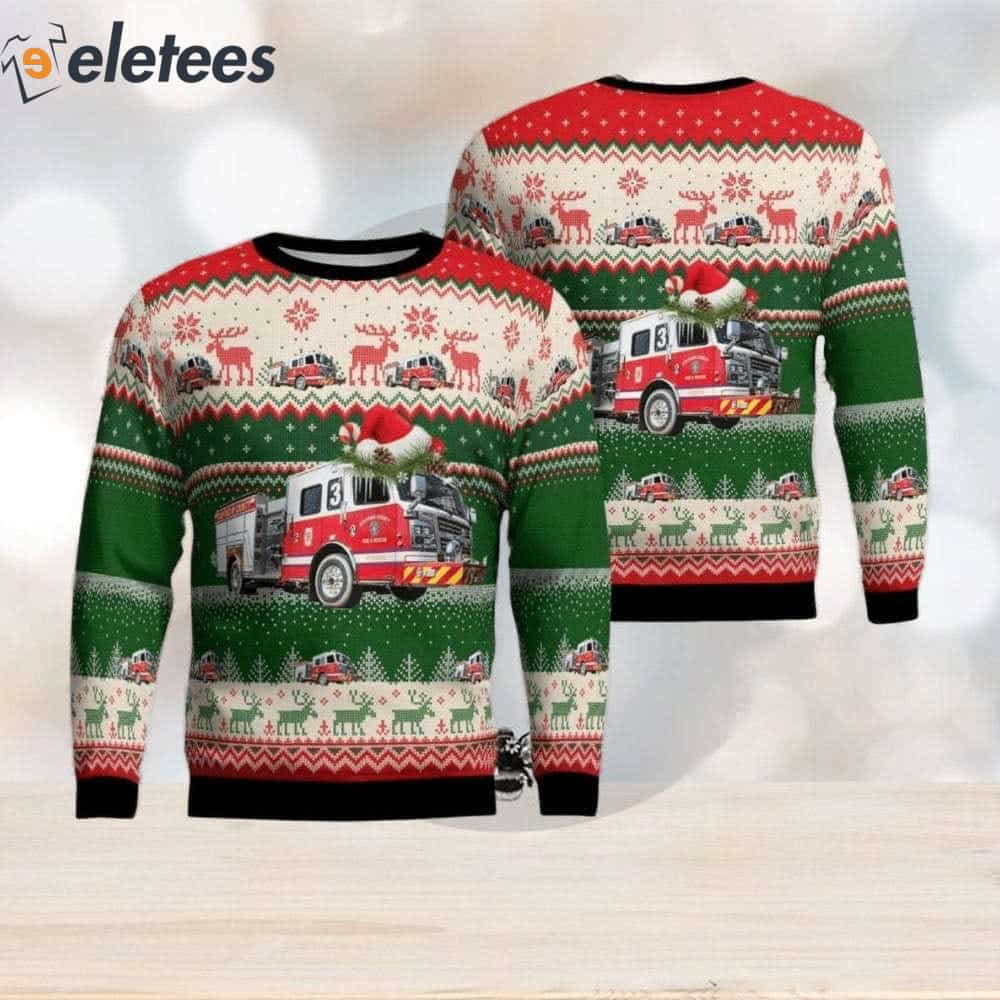 Widewater Volunteer Fire And Rescue Ugly Christmas Sweater