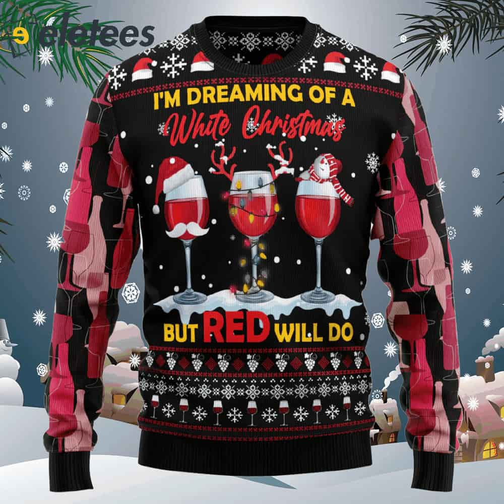 Wine Red Christmas Ugly Christmas Sweater