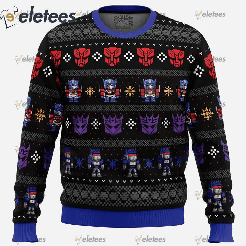 Xmas in Disguise Transformers Ugly Christmas Sweater