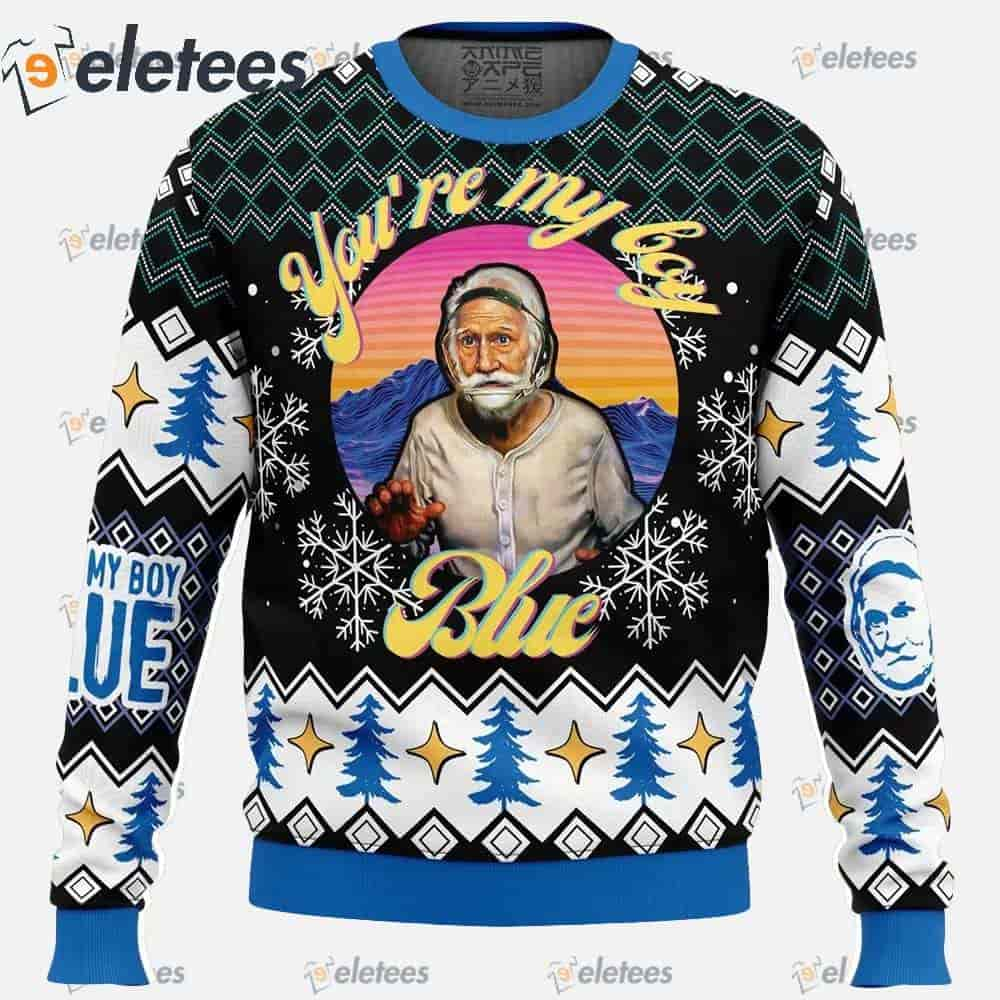 You're My Boy Blue Old School Ugly Christmas Sweater