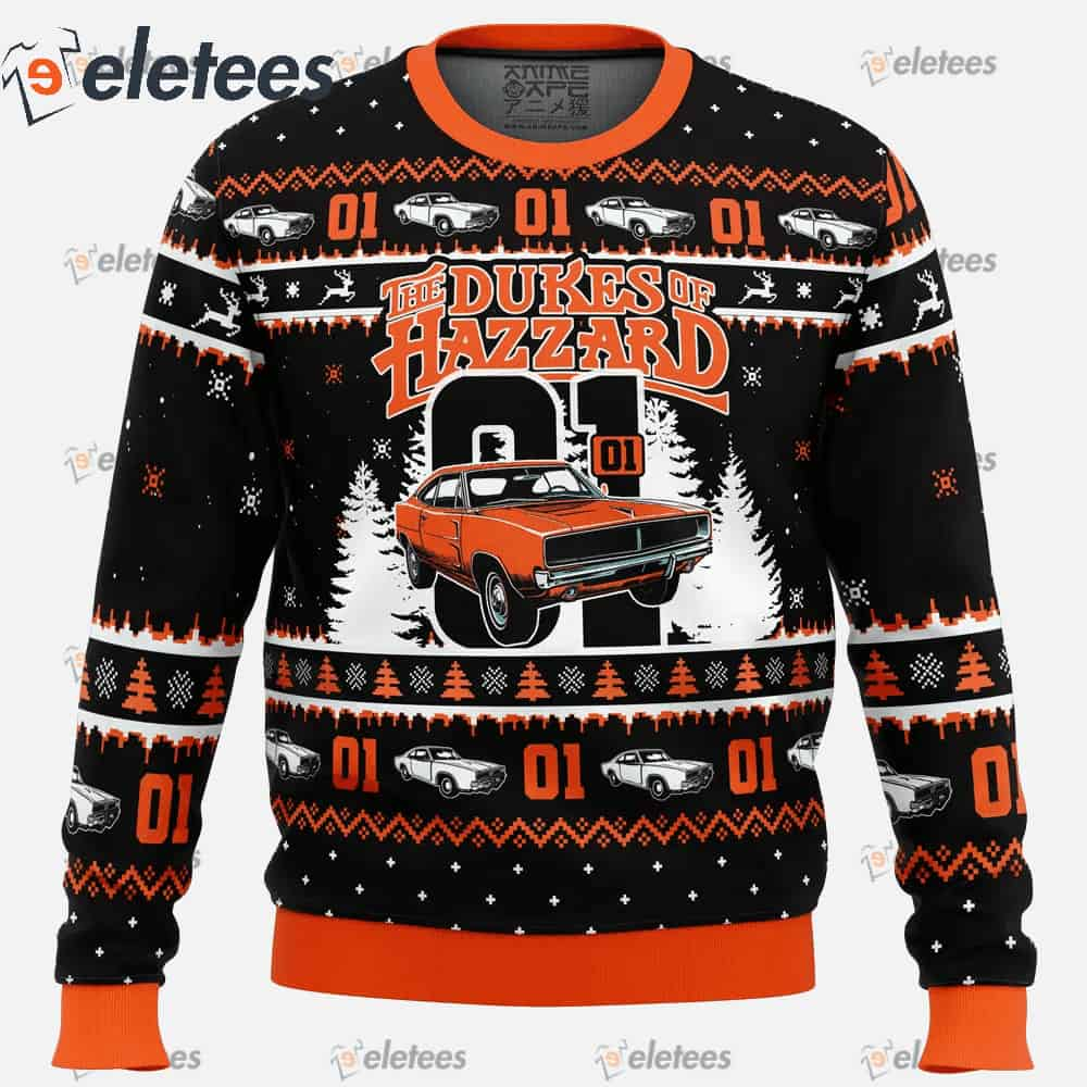 Zero One The Duke of Hazzard Ugly Christmas Sweater