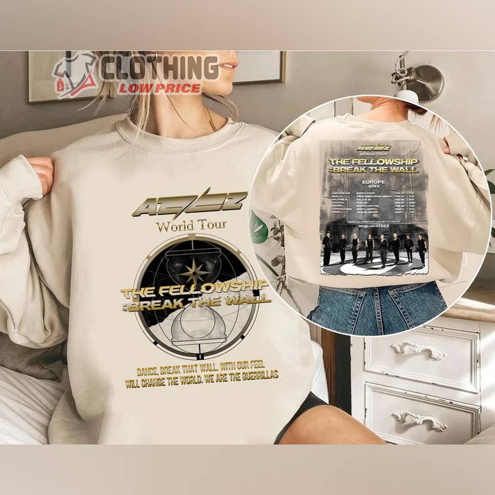 ATEEZ The Fellowship Break The Wall Tour 2023 Merch ATEEZ The Fellowship Break The Wall Europe Tour 2023 Shirt ATEEZ World Tour 2023 T-Shirt