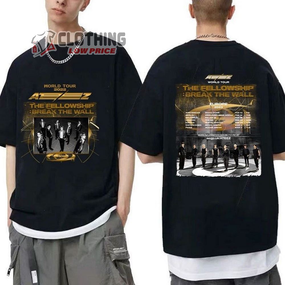 Ateez Break The Wall Tour 2023 Shirt, Ateez Fellowship World Tour Shirt, Ateez The Fellowship Break The Wall Word Tour T-Shirt, Ateez Fellowship Shirt