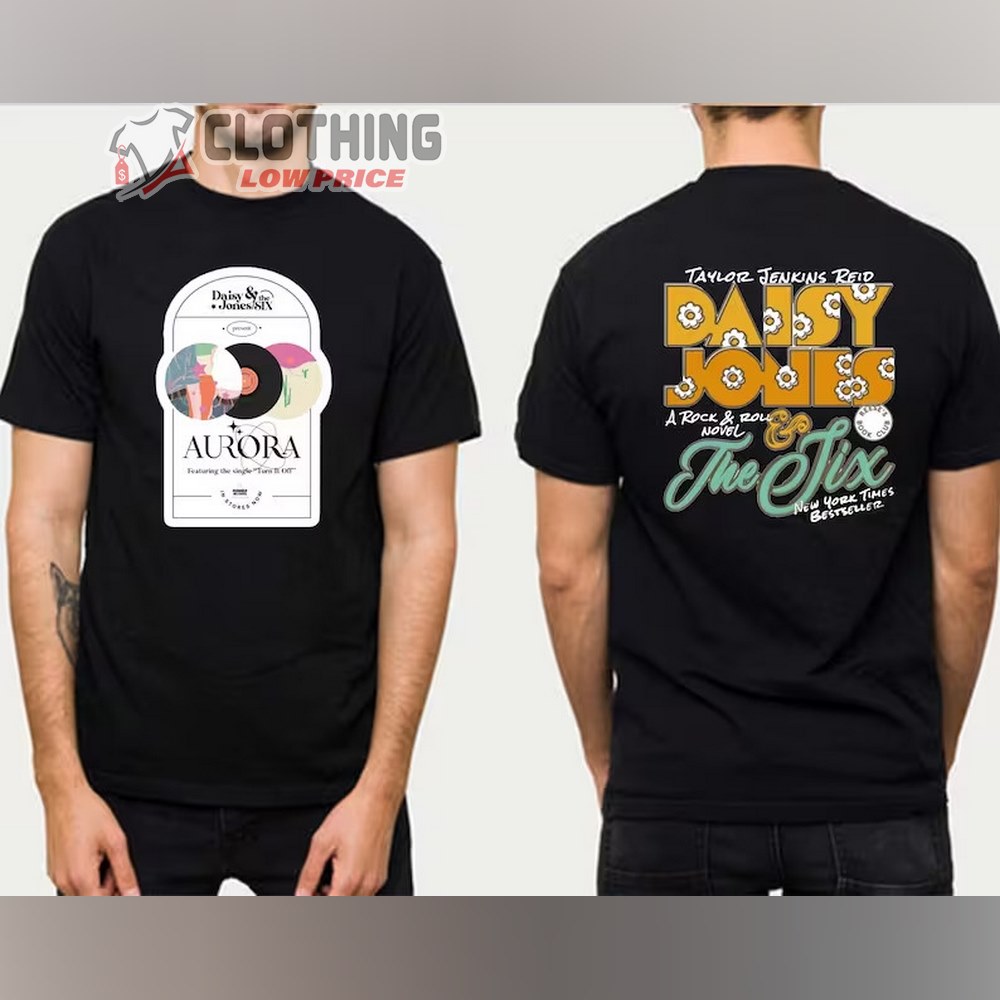 Aurora World Tour 2023 Daisy Jones A Rock & Roll Novel Merch, Daisy Jones And Billy Dunne Shirt Aurora World Tour Billy Dunne Camila Aurora Tour 2023 T-Shirt