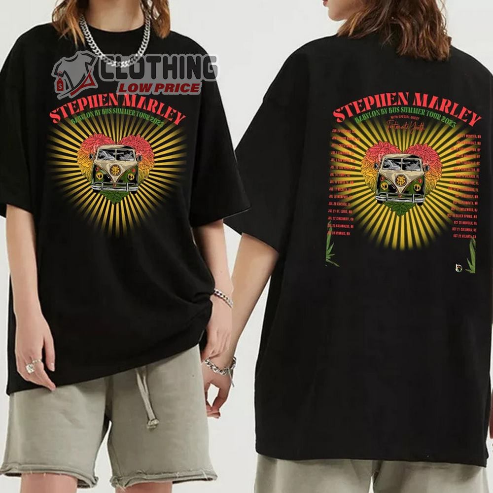 Babylon By Bus Summer Tour 2023 Tickets Merch, Stephen Marley Tour 2023 Shirt, Stephen Marley Concert 2023 With Special Guest T-Shirt