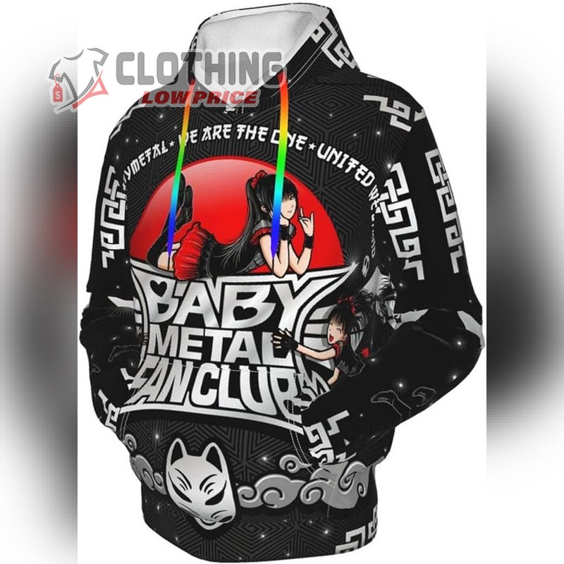 Babymetal Mens Casual Hoodie, Babymetal Albums Shirt, Babymetal Hoodie, The Babyklok Tour 2023 Merch