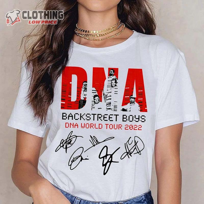 Backstreet Boys 2022 Tour Merch DNA World Tour Signatures T-Shirt