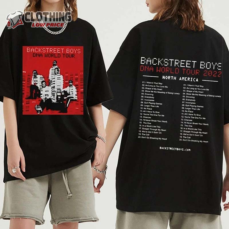 Backstreet Boys Hits Songs List DNA World Tour 2022 Unisex T-Shirt