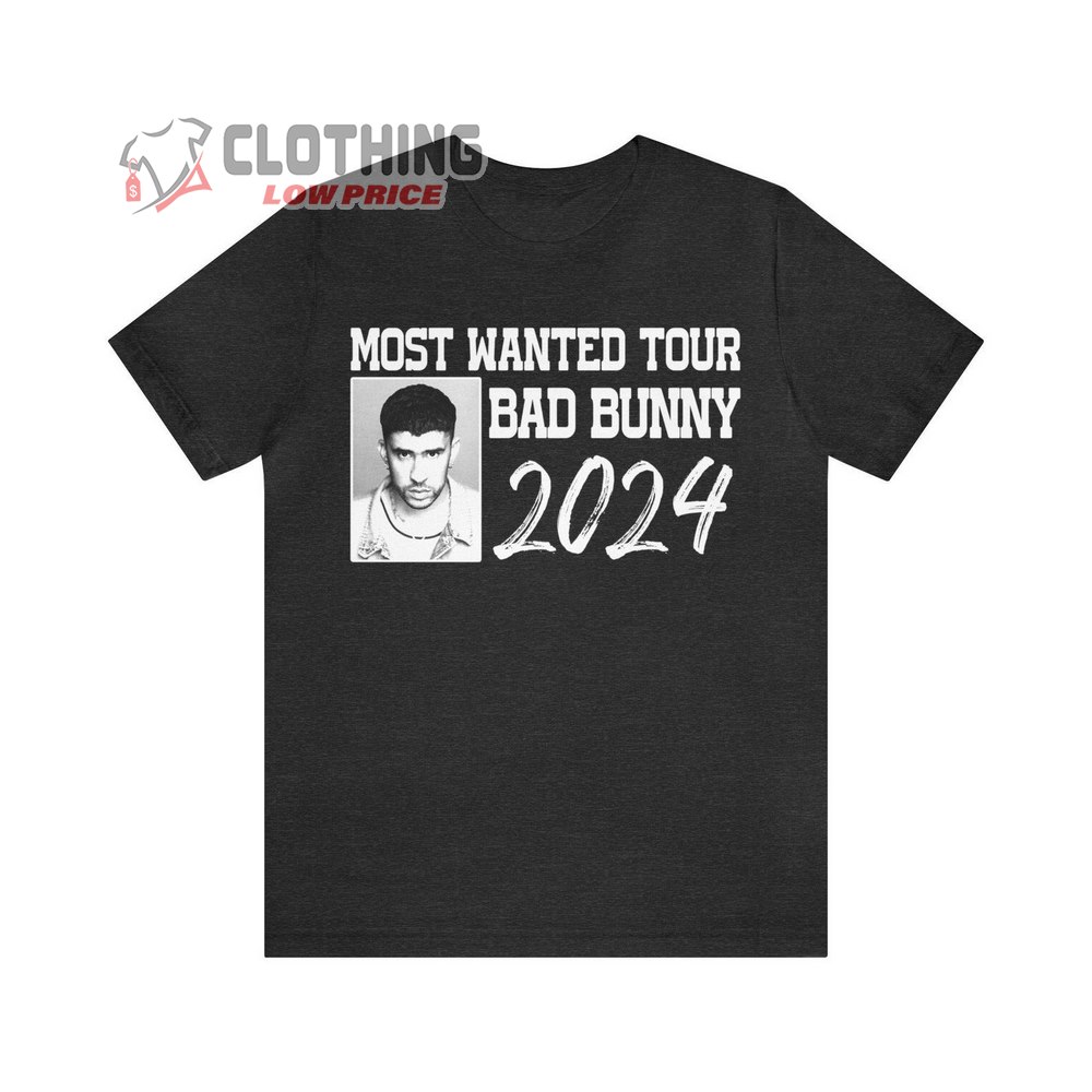 Bad Bunny Most Wanted Tour Dates 2024 Unisex Jersey Tee