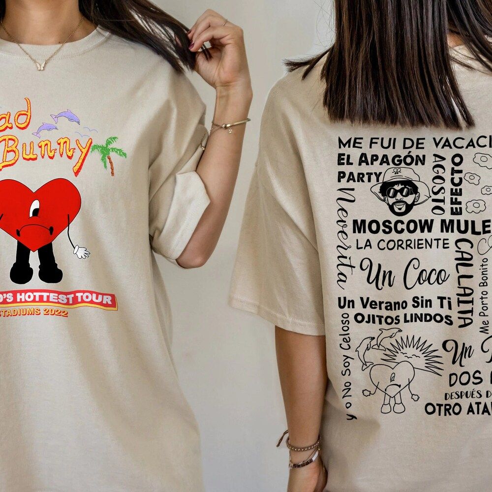 Bad Bunny World's Hottest Tour Merch Un Verano Sin Ti , Conejo Malo T-Shirt