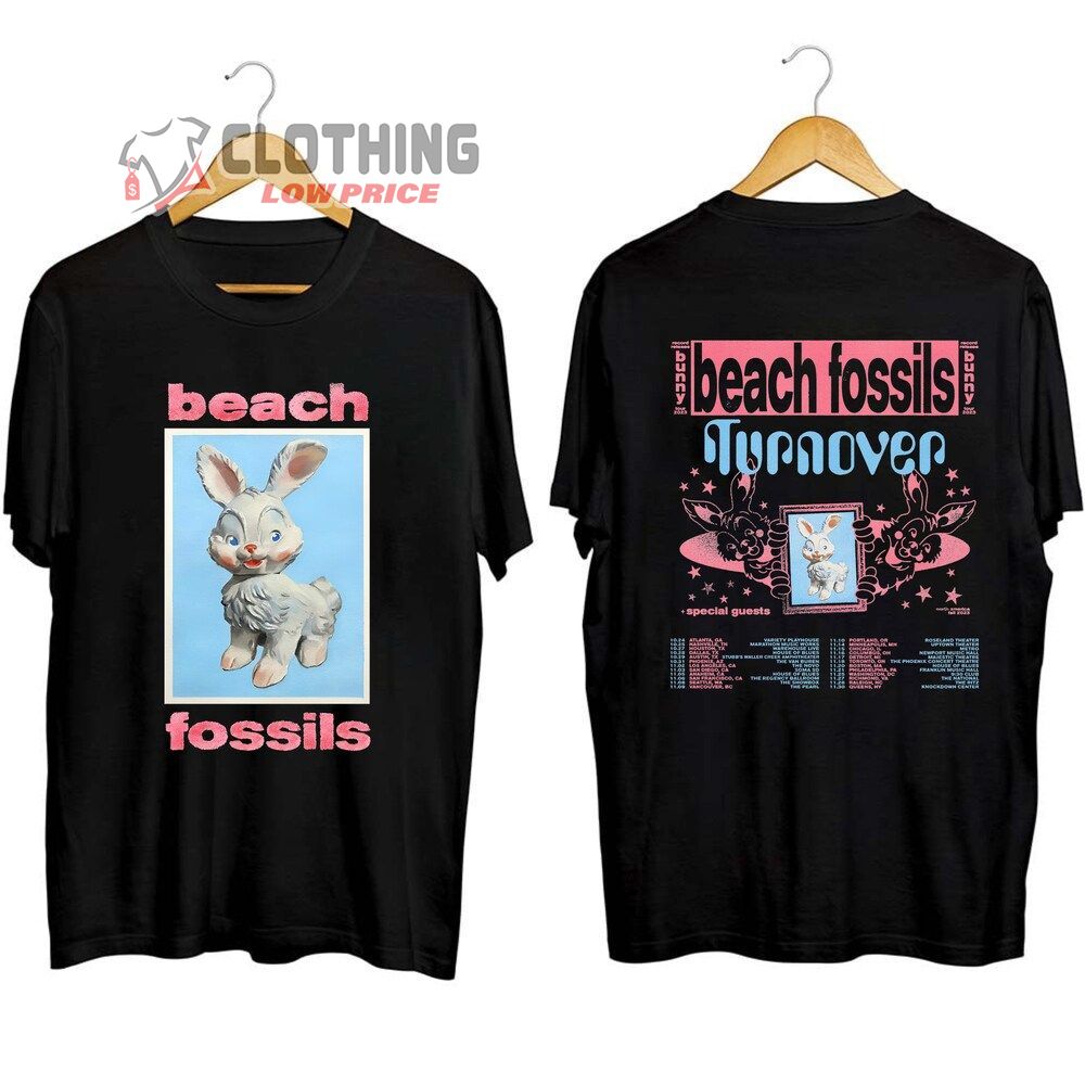 Beach Fossils North American Tour 2023 Merch, Beach Fossils The Bunny Tour With Special Guest Turnover Tickets Shirt, Beach Fossils 2023 Concert T-Shirt