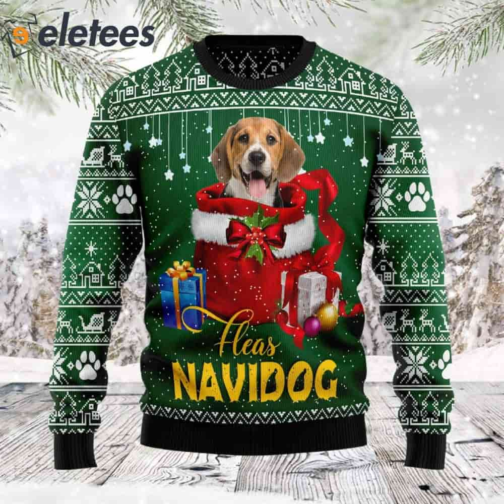 Beagle Fleas Navidog Ugly Christmas Sweater