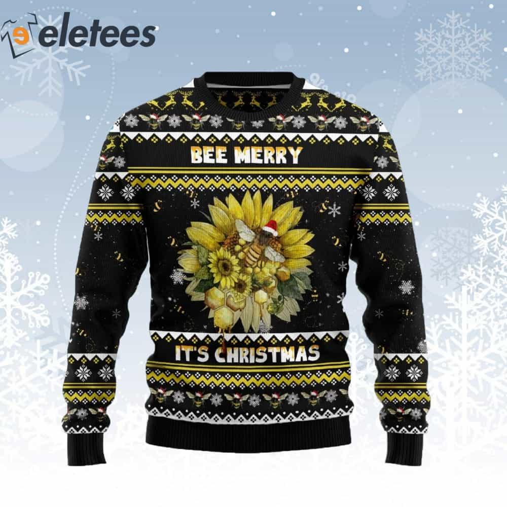 Bee Merry It's Christmas Ugly Christmas Sweater