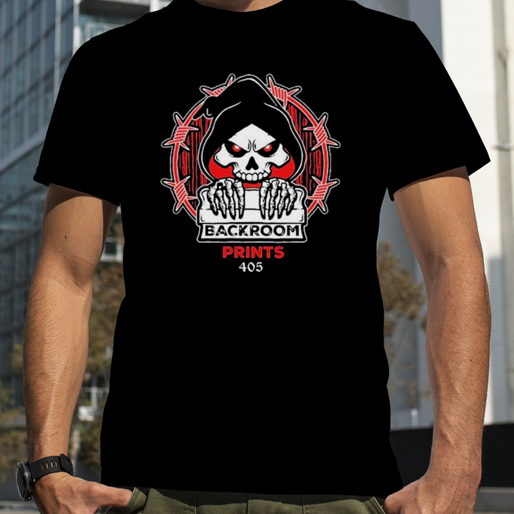 Backroomprintsokc backroom reaper T-shirt