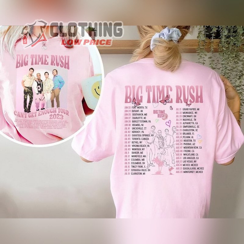 Big Time Rush Tour Shirt, Vintage Big Time Rush Band Shirt, Big Time Rush Can't Get Enough Tour Hoodie, Big Time Rush 2023 Tour Merch