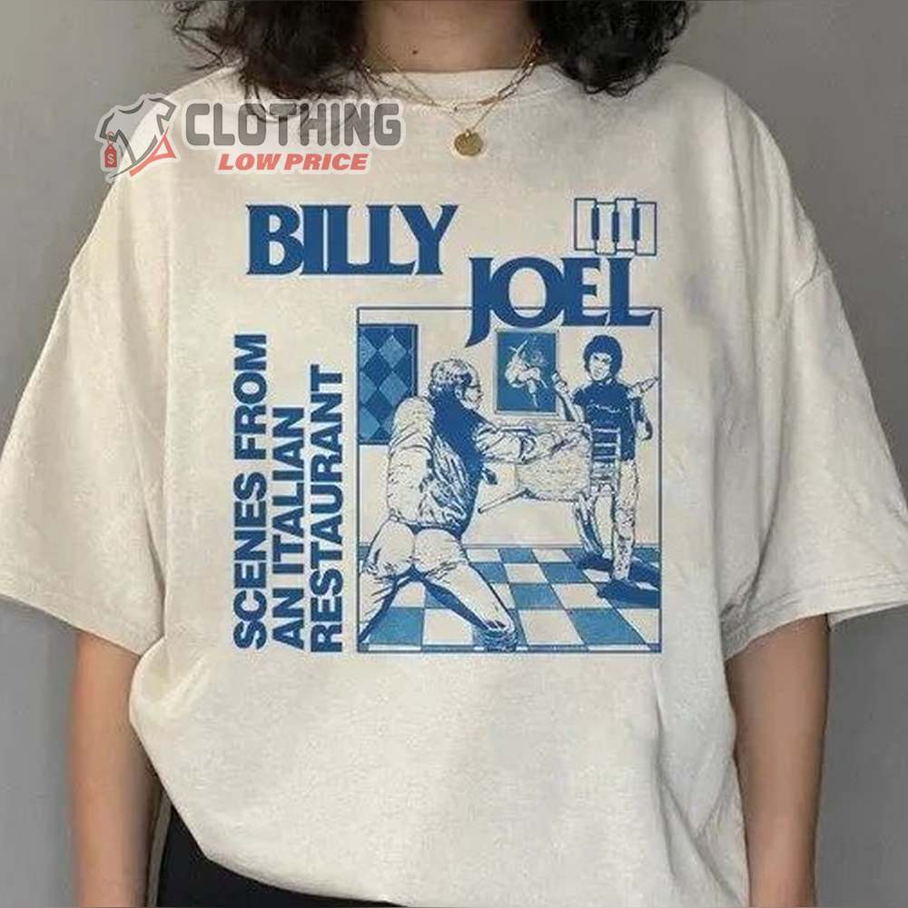 Billy Joel In Concert Tour 2022-2023 Merch, Billy Joel Atlanta New York London T-Shirt