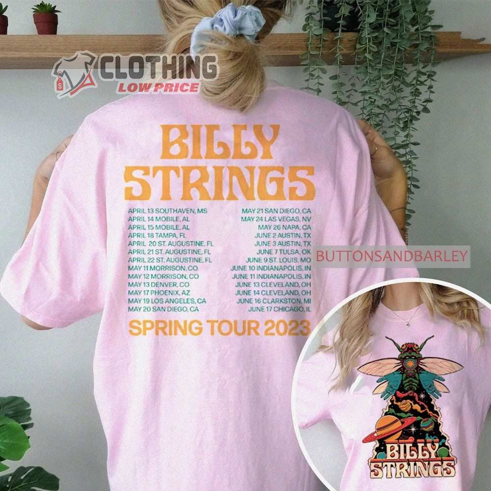 Billy Strings Spring Tour 2023 Setlist Merch, Billy Strings Spring Tour Shirt Billy Strings Space Bug Shirt, Billy Strings 2023 Tour Dates T-Shirt