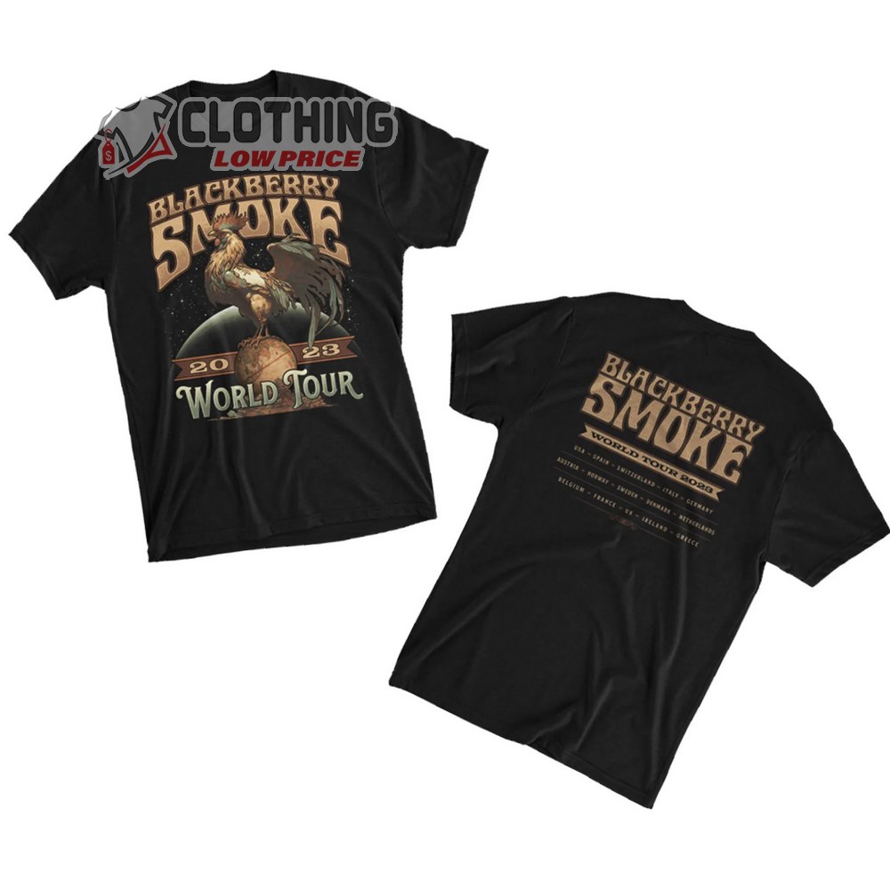 Blackberry Smoke World Tour 2023 Dates Merch Blackberry Smoke Shirt Blackberry Smoke UK Tour 2023 T-Shirt