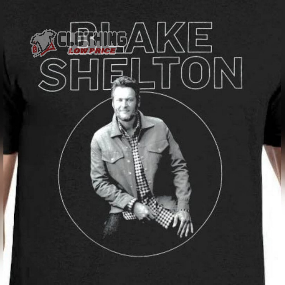 Blake Shelton Graphic Black Tee, Blake Shelton God's Country Merch, Blake Shelton Top Songs Shirt