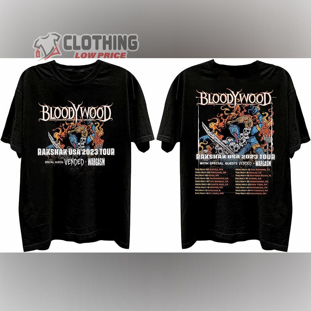 Bloodywood Rakshak USA 2023 Tour With Special Guest Merch, Bloodywood Rakshak USA 2023 Tour Tickets T-Shirt