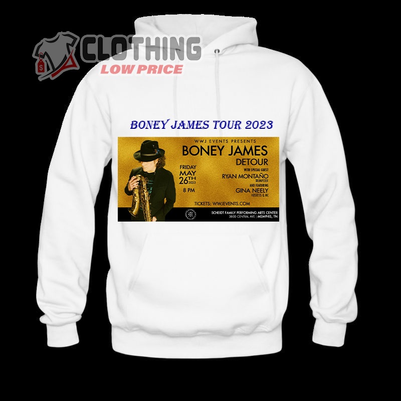 Boney James Detour T- Shirt, Boney James Tour Dates 2023 Hoodie, Boney James Tour 2023 - 2024 Merch