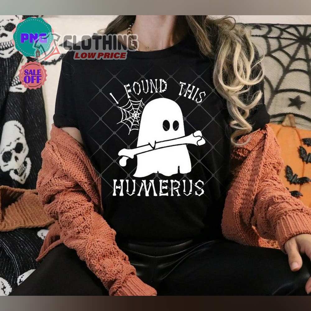 Boo Halloween Shirt, I Found This Humerus Boo T-Shirt, Ghost Halloween Shirt, Cute Ghost Holding Bone, Spooky Halloween, Retro Halloween Nurse, Nurse Halloween Shirt, Halloween Gift