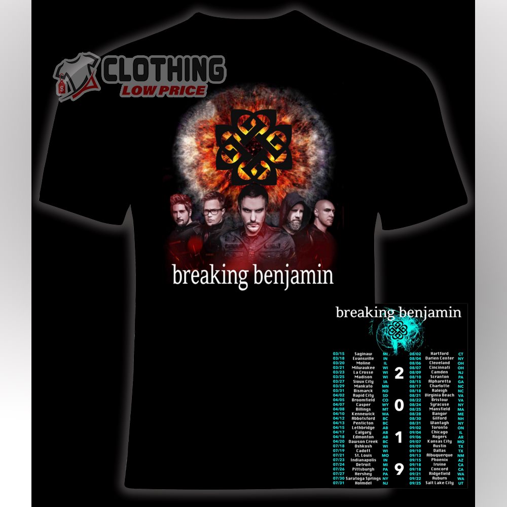 Breaking Benjamin Tickets Shirt, Breaking Benjamin Tour Setlist Shirt, Breaking Benjamin Tour 2023 Shirt