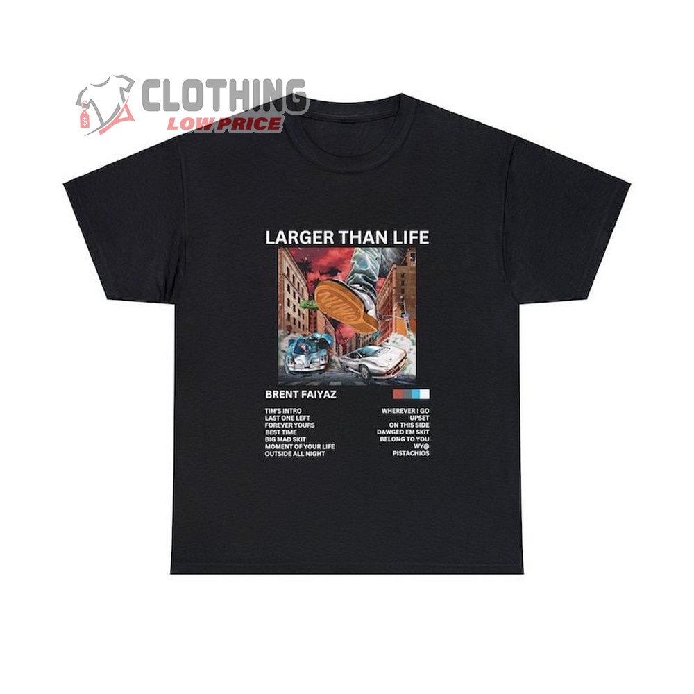 Brent Faiyaz Larger Than Life Album Shirt, Brent Faiyaz Rap Shirt, Brent Faiyaz Tour 2024 Merch, Brent Faiyaz Wasteland, Brent Faiyaz Fan Gift