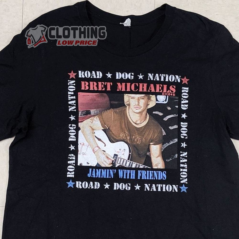 Bret Michaels Jammin With Friends Road Dog Nation Tour Merch, Bret Michaels Tour Saint Charlets Greensburg T-Shirt