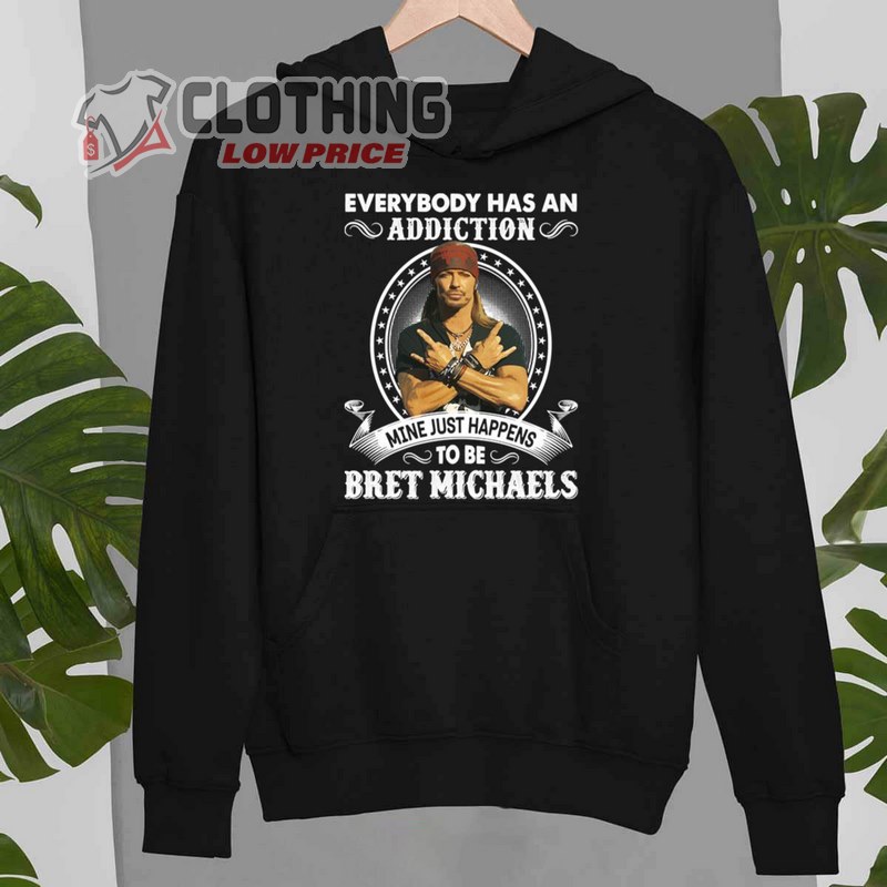 Bret Michaels Tour 2023 Dates T- Shirt, Bret Michaels Is My Addiction Hoodie, Bret Michaels Parti Gras Tour 2023 Merch