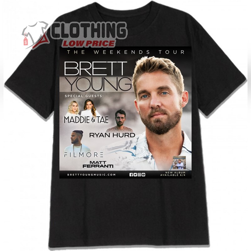 Brett Young Concert 2023 Hoodie, Brett Young The Weekends Tour T- Shirt, Brett Young Setlist 2023 T- Shirt