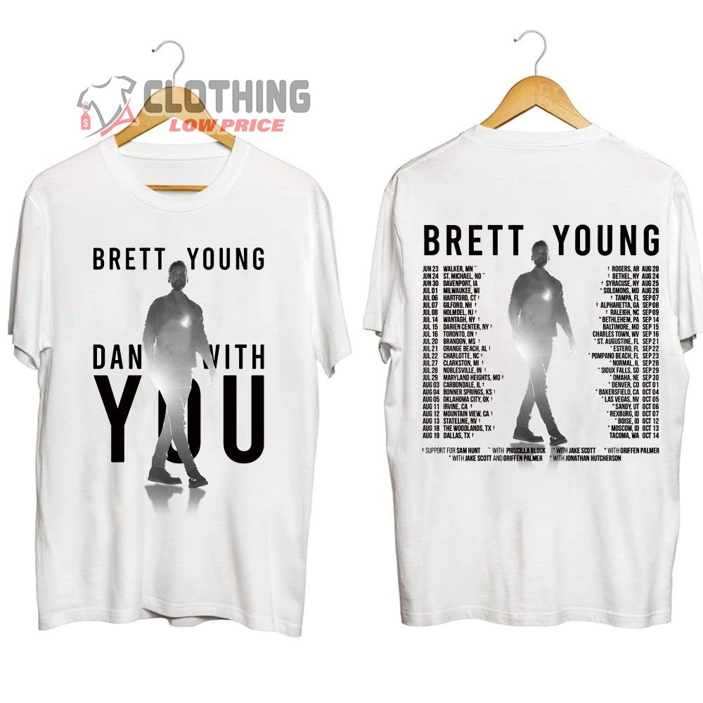 Brett Young Dance With You Tour 2023 Setlist Merch, Brett Young Tour 2023 With Special Guests Shirt, Brett Young Dance With You Concert 2023 Tickets T-Shirt