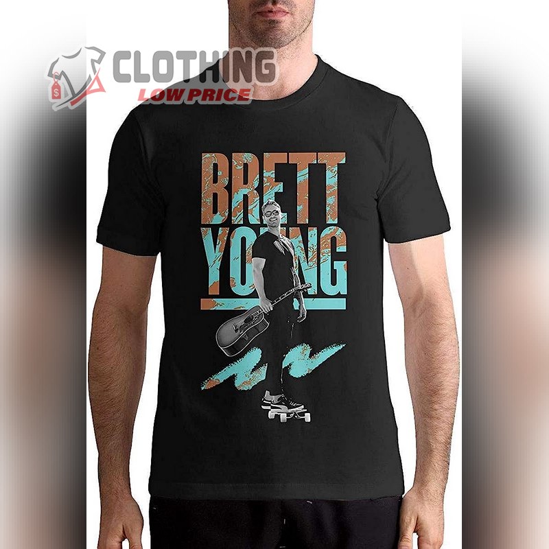 Brett Young Tickets Merch, Sunyuer Men's Music Tee Brett Young Trend Round Neck Short, Brett Young Country Music Tour T- Shirt