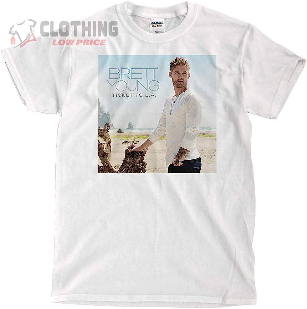 Brett Young Tickets Shirt, Brett Young Ticket To La Men's Long Sleeve T- Shirt, Brett Young Tour Merch