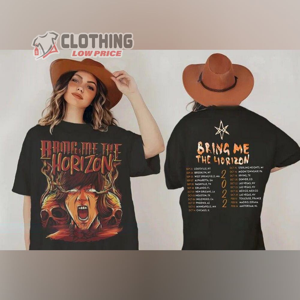 Bring Me The Horizon Tour 2022 Dates Shirt, BMTH Tour 2022 Setlist Strangers T-Shirt