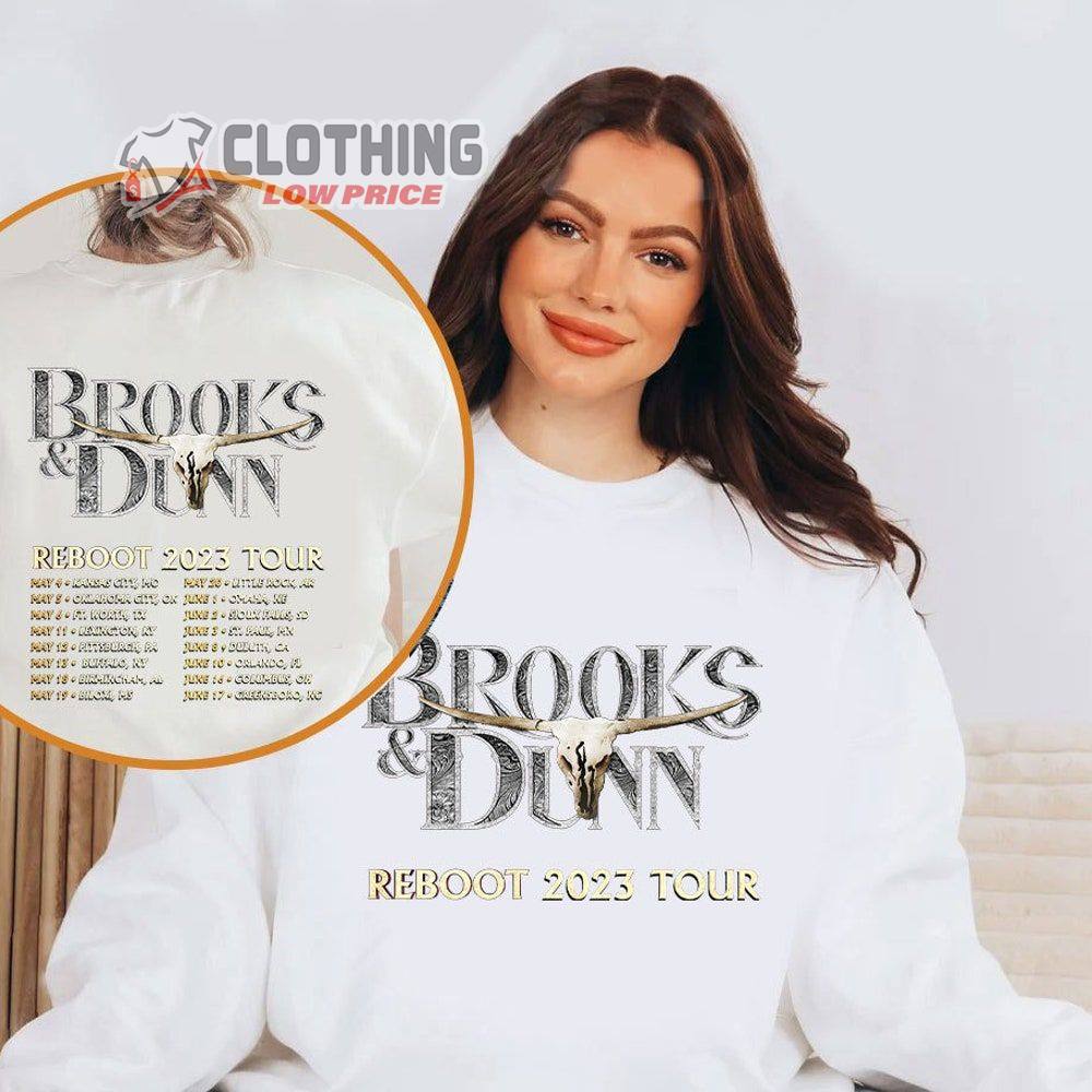 Brooks & Dunn 2023 Tour  Reboot 2023 Tour Merch, Brooks And Dunn Vintage Country Concert 2023 T-Shirt