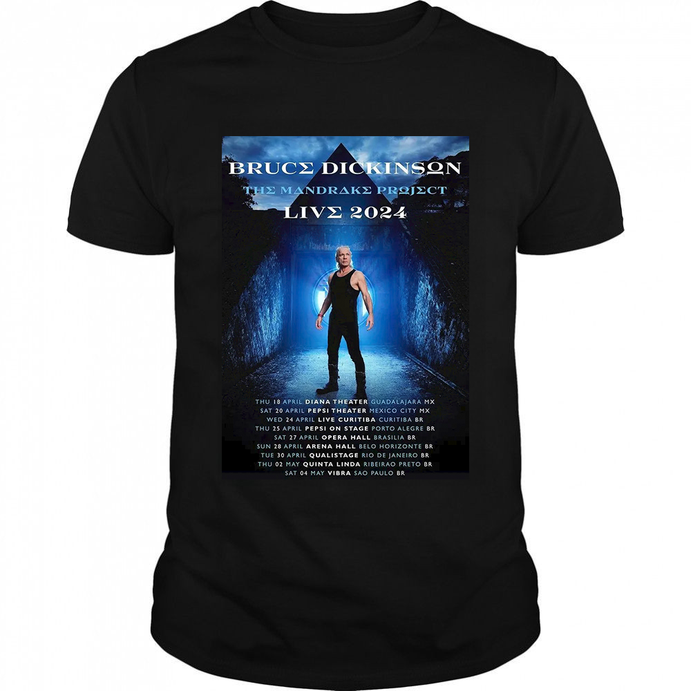 Bruce Dickinson Tour 2024 Merch, New Album The Mandrake Project Shirt, Bruce Dickinson New Solo Album The Mandrake Project T-Shirt