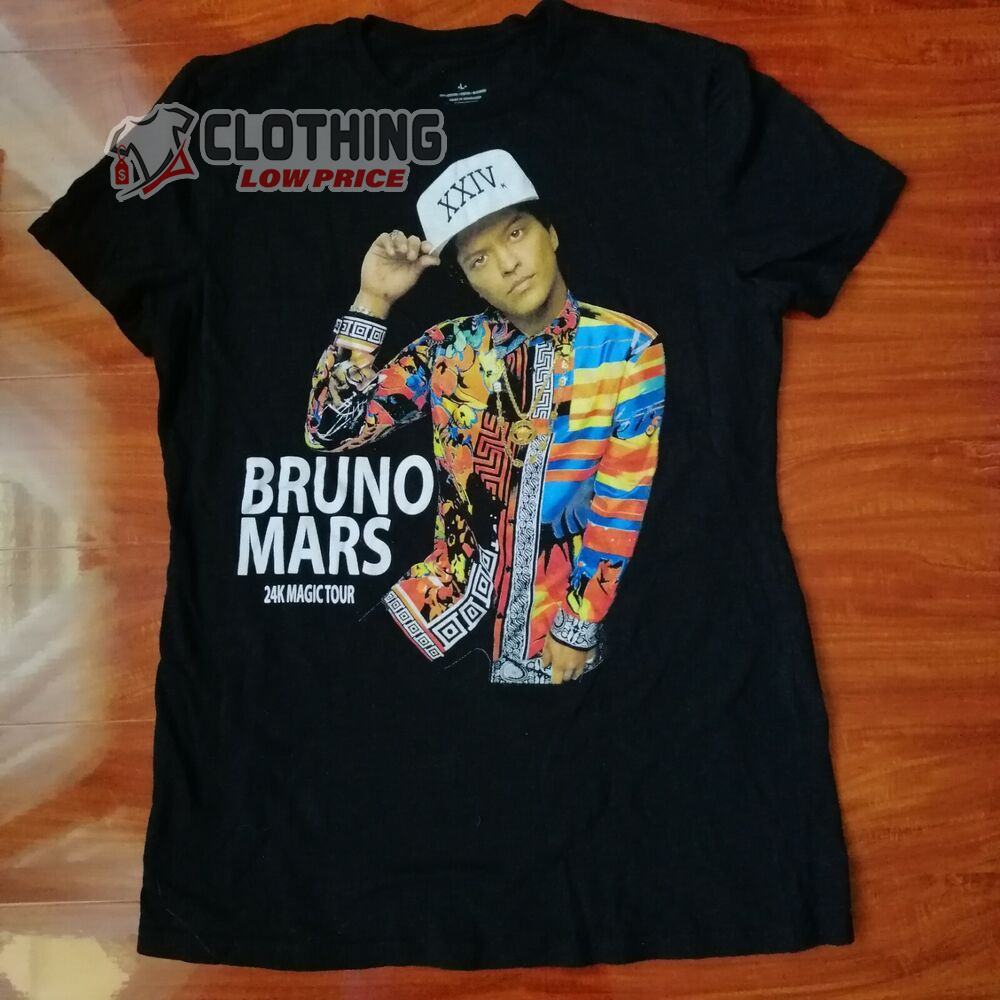 Bruno Mars Xxiv 24k Magic Tour 2017 T- Shirt, Best Song Of Bruno Mars Merch, Love Train Bruno Mars Gift, Bruno Mars Last Name Merch