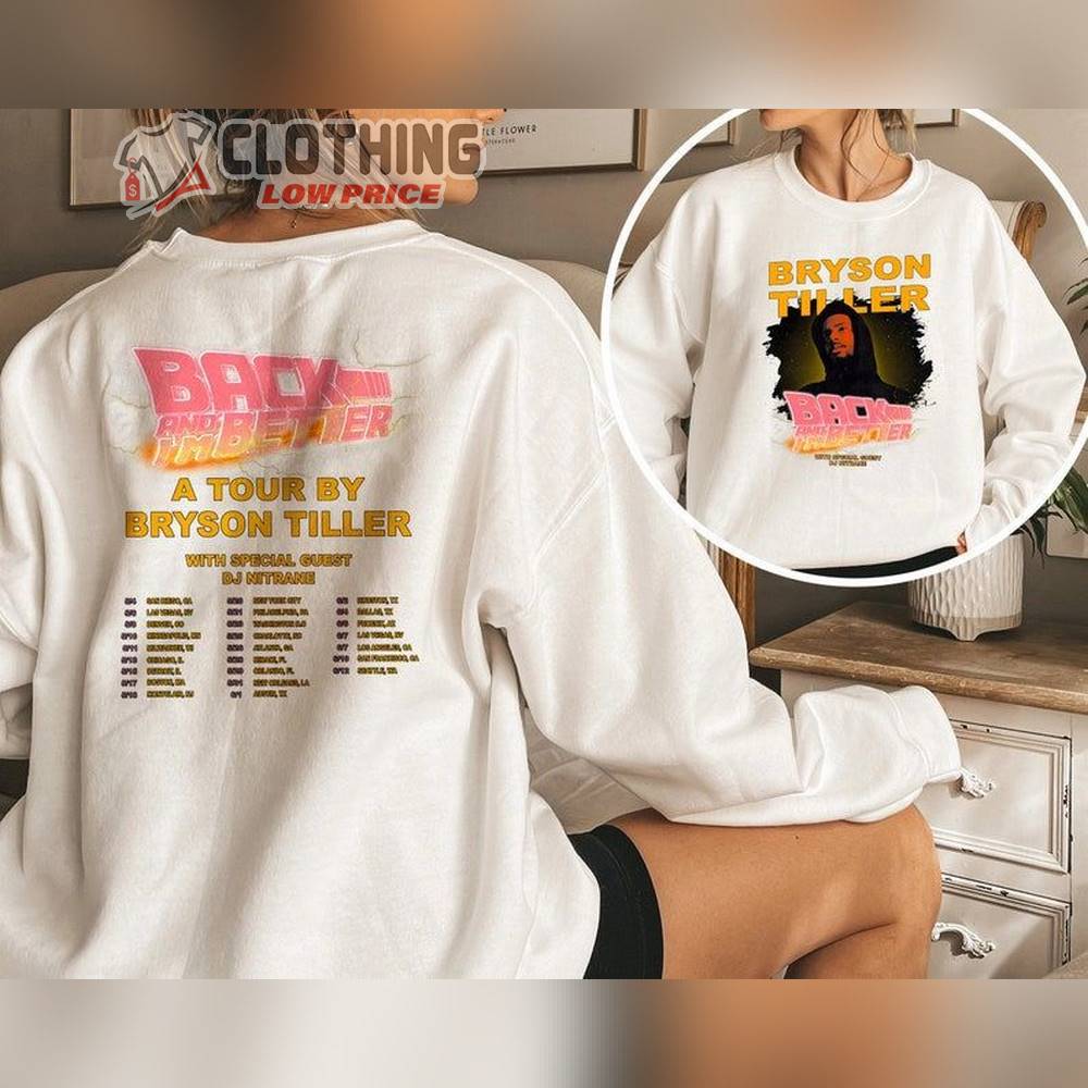 Bryson Tiller World Tour Unisex Shirt, Bryson Tiller Back And I'm Better Tour 2023 Shirt, Bryson Tiller Unisex Merch