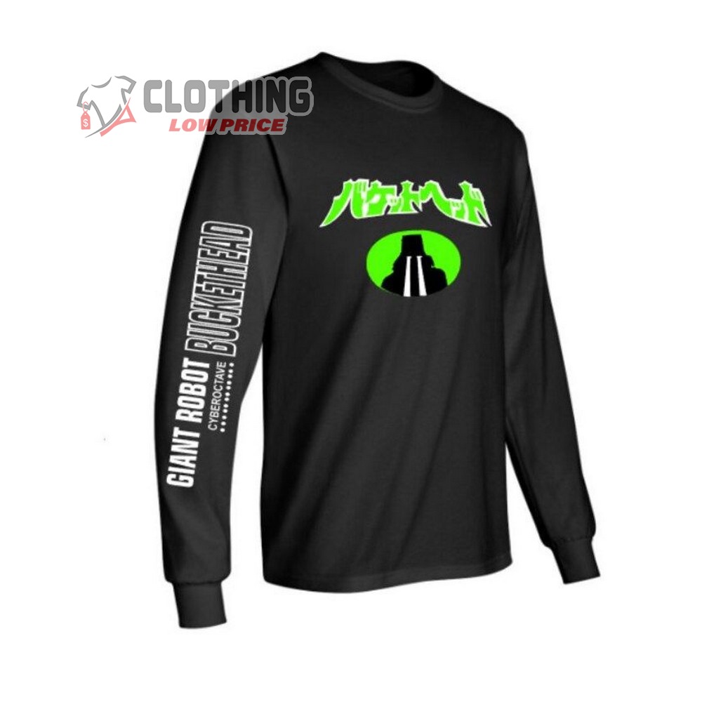 Buckethead Giant Robot Green Experiment Long Sleeve Merch, Buckethead World Tour Shirt